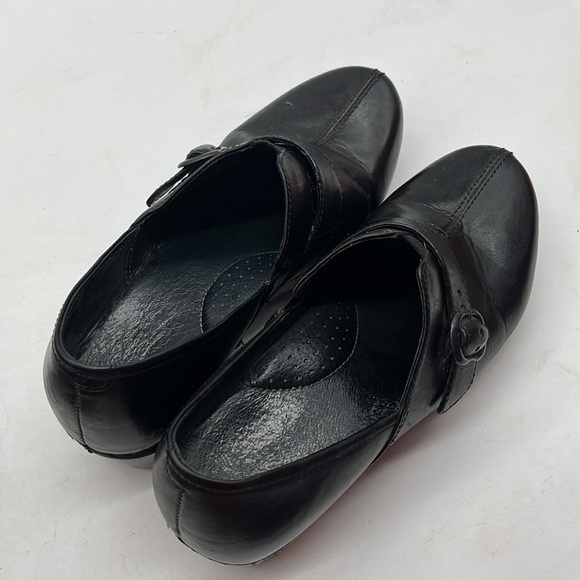 Dansko Black Leather Slip On Clog Sz 38. DAN1512C - Picture 3 of 7